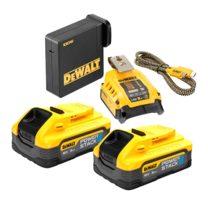 DeWALT DCB094H2-QW USB-C nabíjecí kit 2x POWERSTACK 5.0...