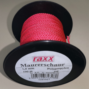 RAXX 1261527 Zednická šňůra PP-pletená červená 1,0mmx100m