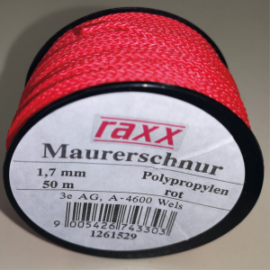 RAXX 1261529 Zednická šňůra PP-pletená červená 1,7mmx50m