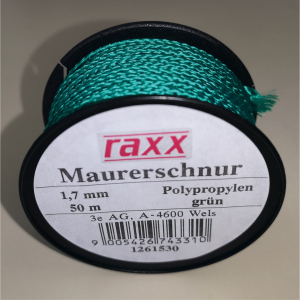 RAXX 1261530 Zednická šňůra PP-pletená zelená 1,7mmx50m