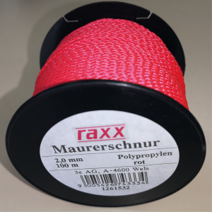 RAXX 1261532 Zednická šňůra PP-pletená červená 2,0mmx100m