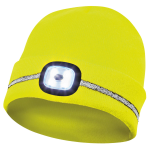 GEBOL 700007 čepice s LED světlem a reflekt.pásy, žlutá