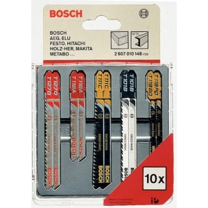 Bosch 2607010148 10dílná sada pilových listů na dřevo,...
