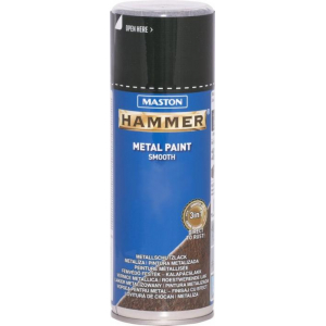 Spraypaint Hammer smooth Black 400ml nátěr na rezavé...