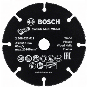 Bosch 2608623011 Carbide Multi Wheel Ø76x10mm - GWS10,8
