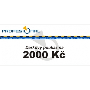 Dárkový poukaz naradiprofesional.cz v hodnotě 2000...