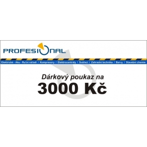 Dárkový poukaz naradiprofesional.cz v hodnotě 3000...