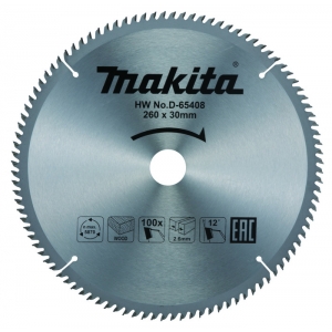 Makita D-65408 pilový kotouč 260mm x 30mm x 100T