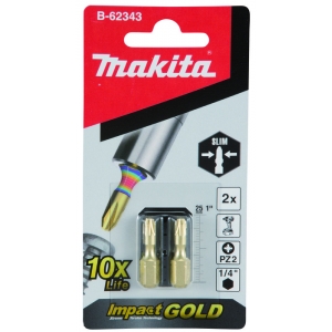 Makita B-62343 Impact GOLD super slim torsní bit PZ2-25mm...