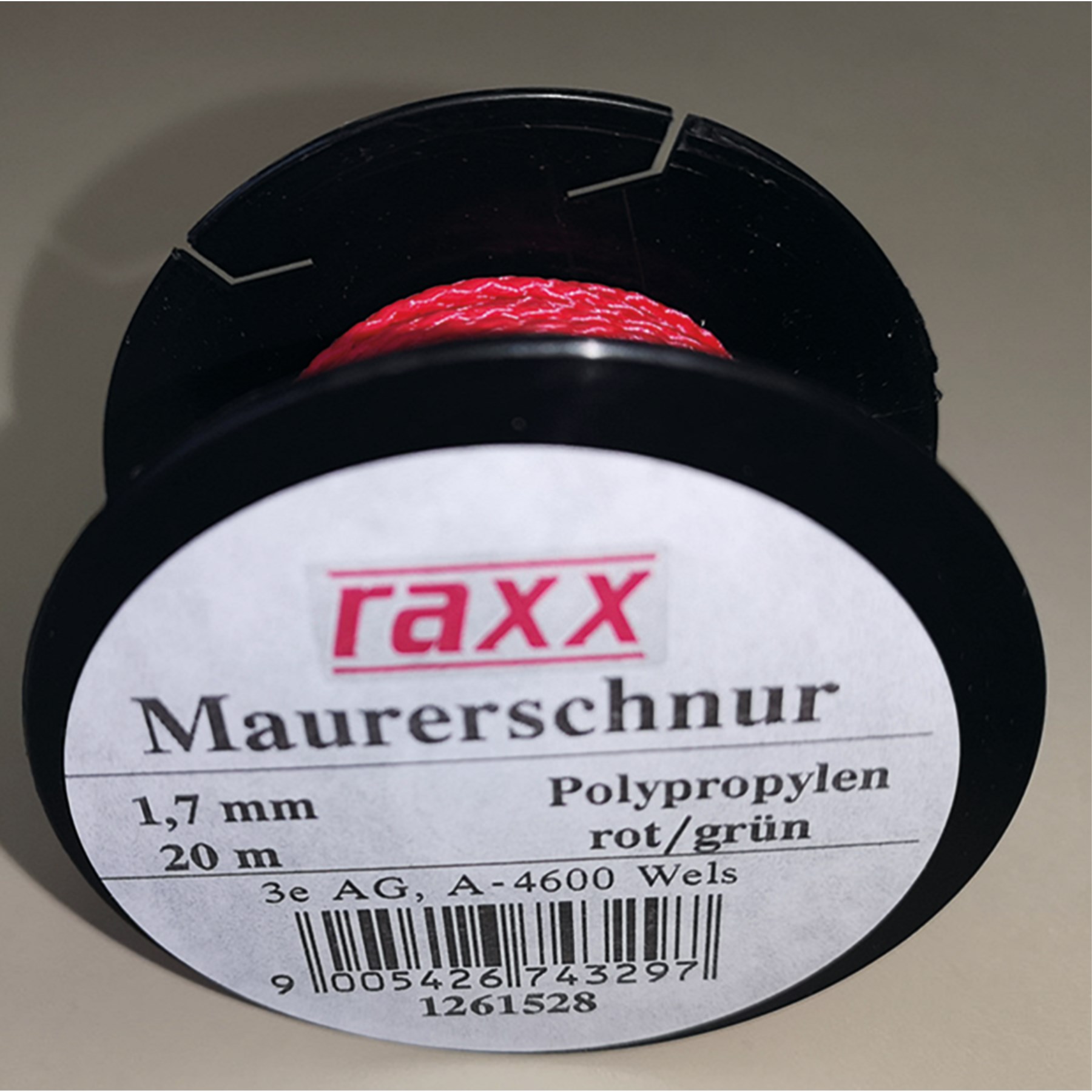 RAXX 1261528 Zednická šňůra PP-pletená červená/zelená 1,7mmx20m