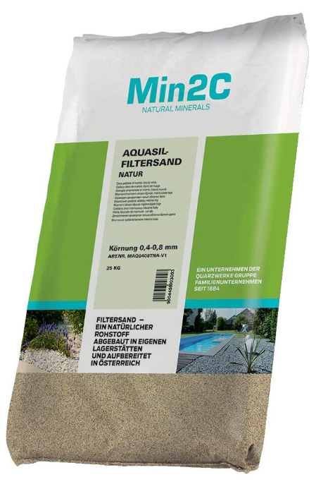 Min2C ME0408TK25AQ Filtrační písek Aquasil 0,4-0,8mm 25kg