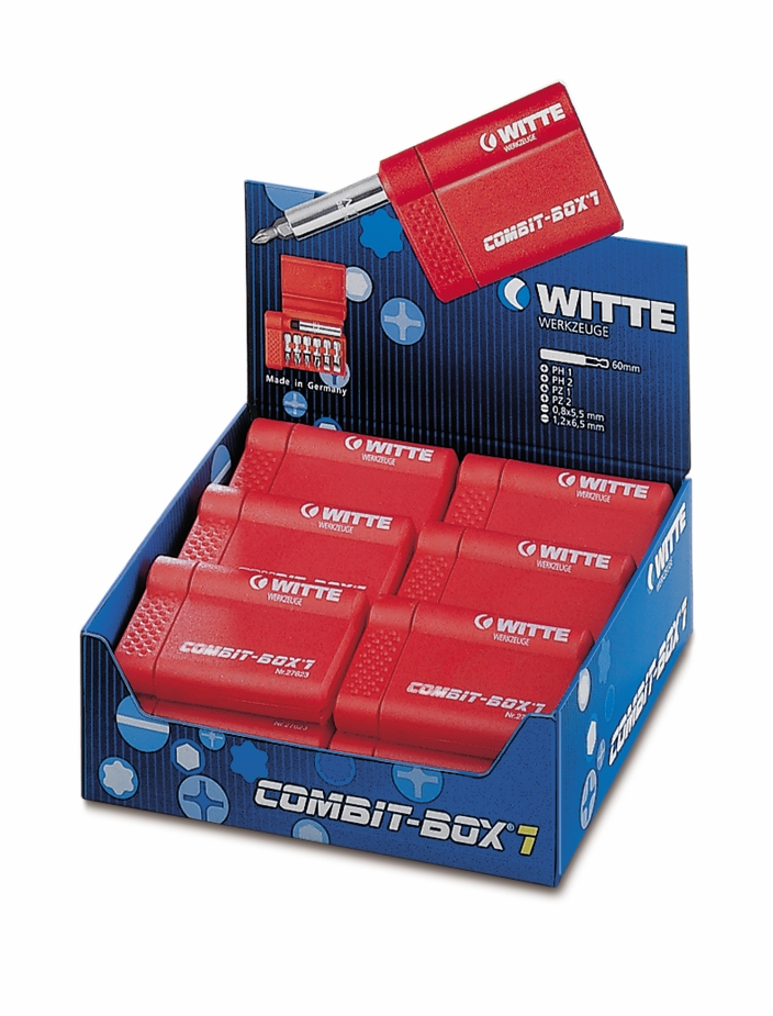 WITTE COMBIT – BOX sada 6ti bitů s magnetickým držákem