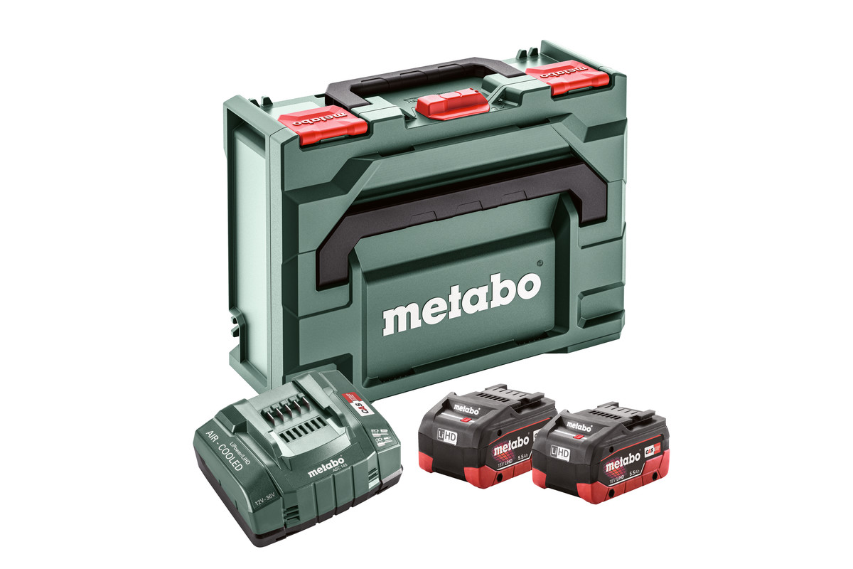 METABO 2 x LiHD 5.5 Ah ASC Ultra Basic-Set LiHD Partner + kufr