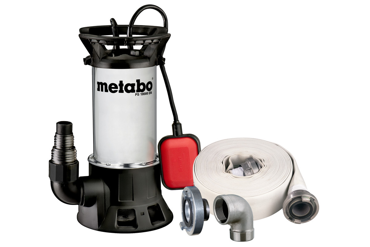 METABO PS 18000SN+hadice+spojky Ponorné čerpadlo na znečištěnou vodu set