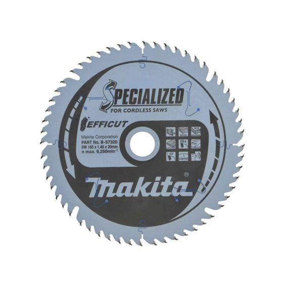 Makita E-12158 TCT pilový kotouč Effi cut 165 mm × 20 mm 40T kompozitní dřevo
