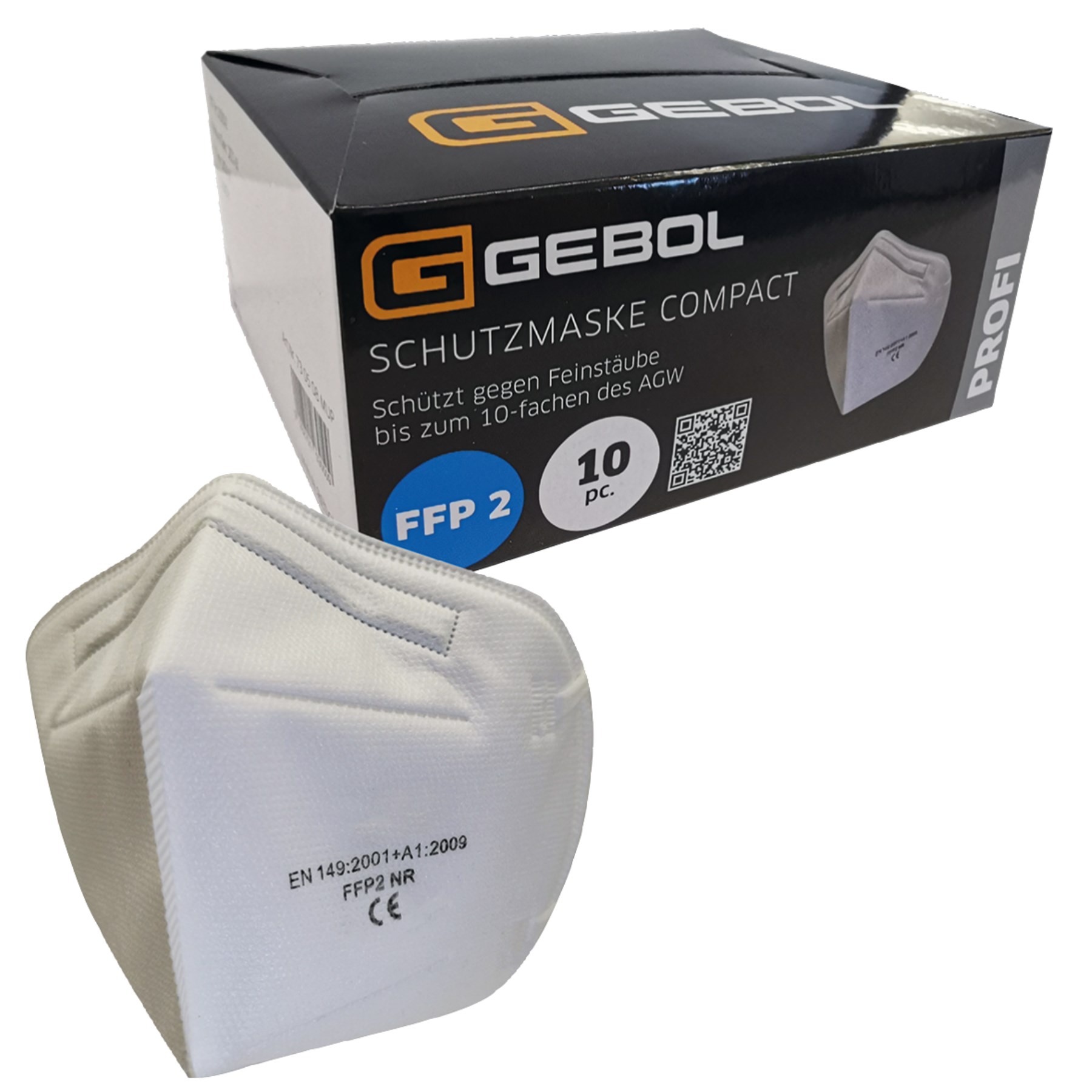 GEBOL 730508MUP Respirační maska ​​Comfort FFP2 bez ventilku 10 kusů box