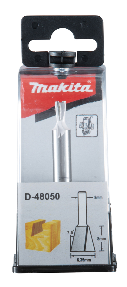 Makita D-48088 Fréza pro rybinový spoj stopka 8 mm,15x14,3x52 mm