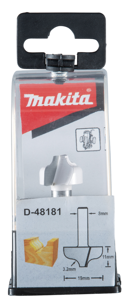 Makita D-48181 Profilová fréza stopka 8 mm,19x11x42 mm