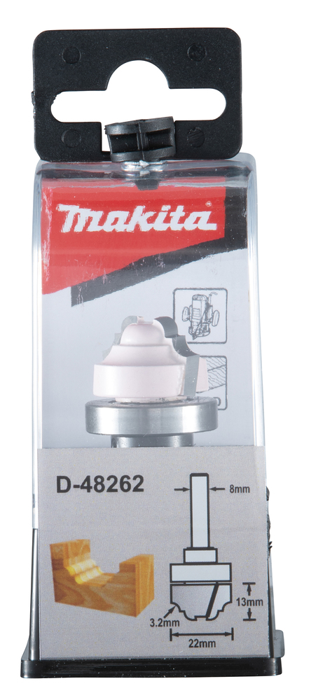 Makita D-48262 Profilová fréza s ložiskem stopka 8 mm,22x13x54 mm