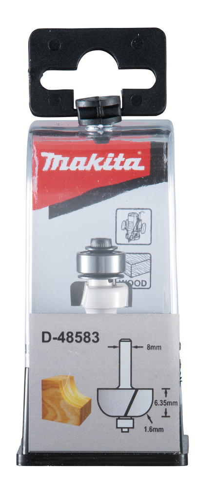 Makita D-48599 Žlábkovací fréza s ložiskem stopka 8 mm,17,5x6,35x49 mm