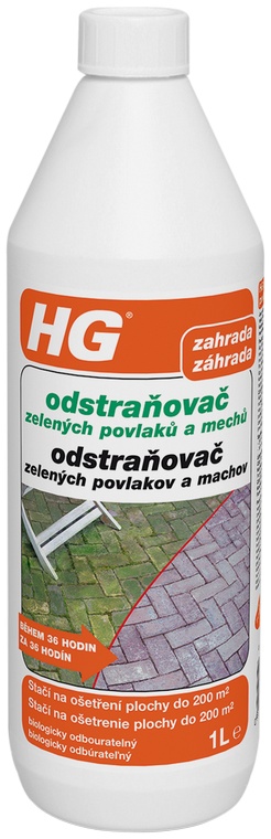HG odstraňovač zelených povlaků a mechů – koncentrát 1 l