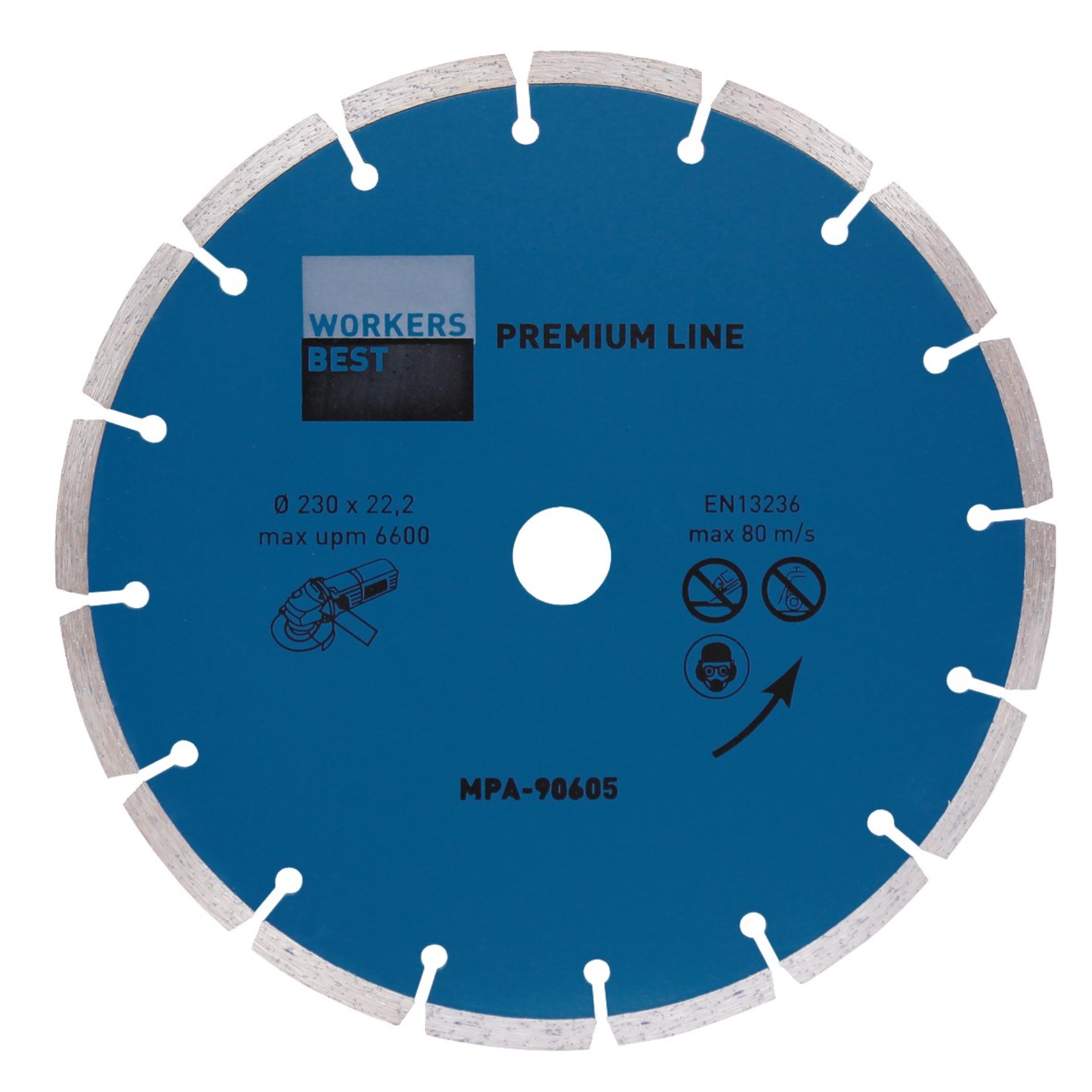 WorkersBest DY-XLD012307-1 diamantový kotouč, 230 mm Premium - Line (modrý)