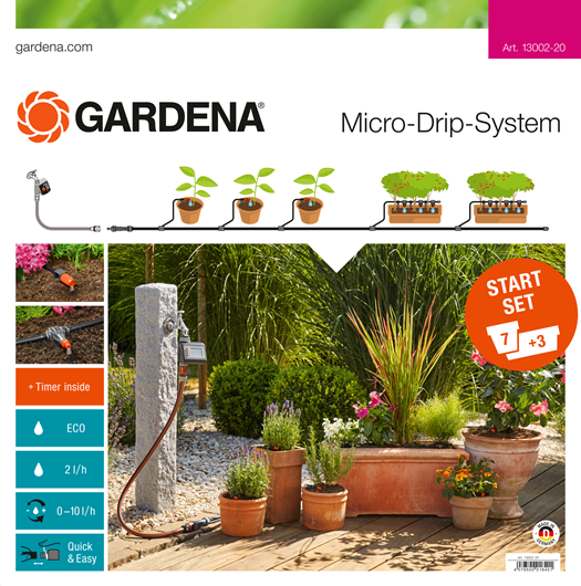 Gardena 13002-20 startovací sada pro rostliny v květináčích M s automatikou
