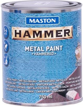 Maston Paint Hammer Hammered White 750ml nátěr na rezavé i nové kovové povrchy