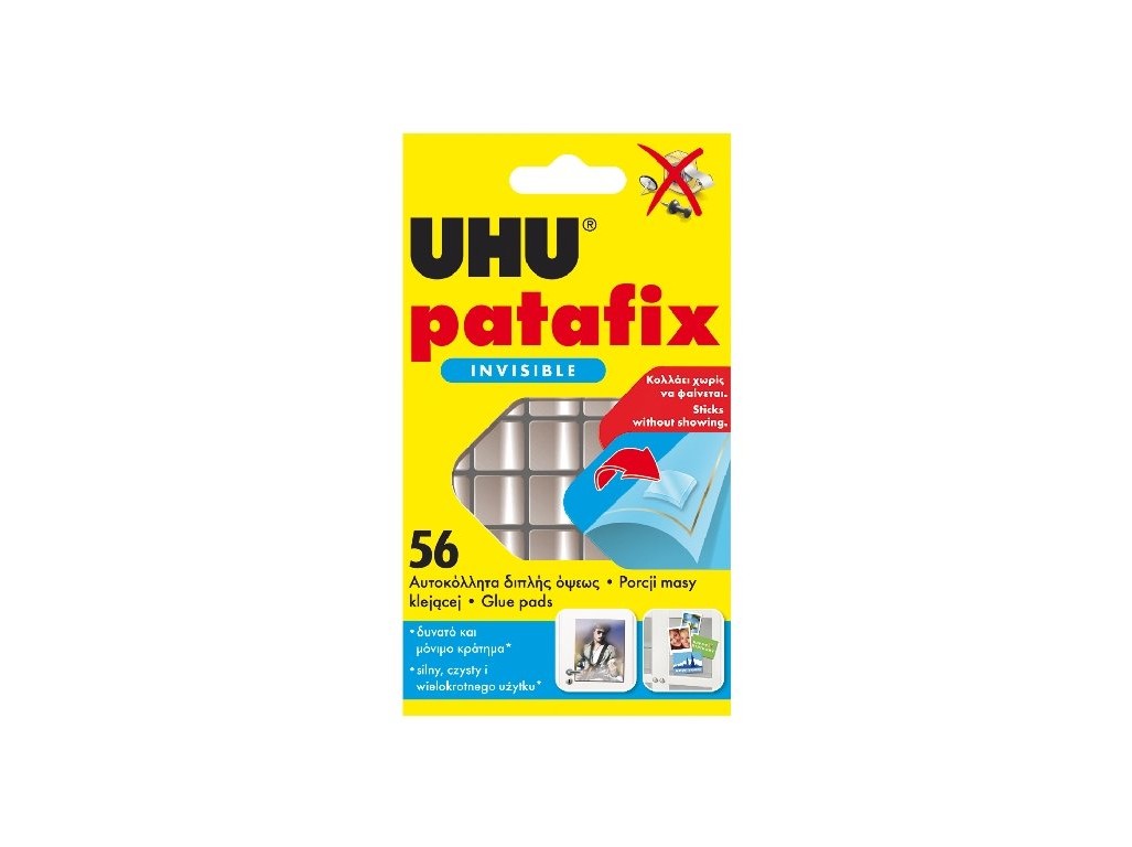 UHU patafix INVISIBLE 56 ks Lepící transparentní odstranitelná plastelína (guma)