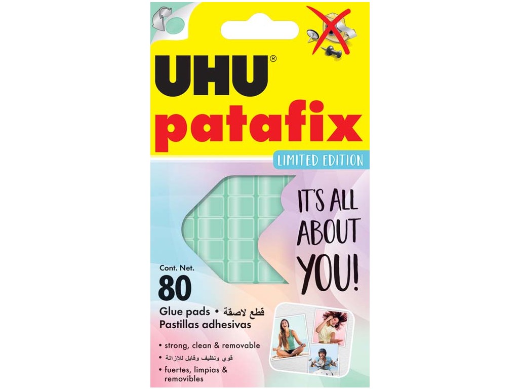UHU patafix 80 ks Pastel Mint Lepící plastelína k lepení papíru nebo malých předmětů