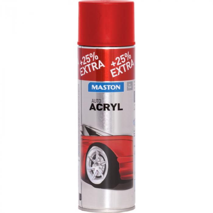 Maston Spraypaint AutoACRYL Red 500ml základní sprej v kvalitě autolaků
