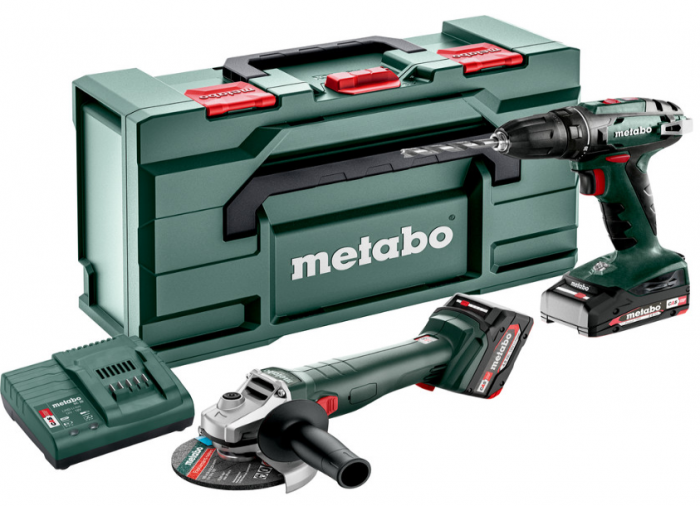 Metabo COMBO SET 2.4.3 18V, aku stroje v sadě, Metabox 165 L, 2x aku baterie + nabíječka