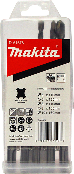 Makita D-61678 sada vrtáků SDS Plus 6ks
