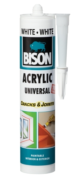 Bison Acrylic Universal White/bílý 300ml kartuš - Akrylátový tmel