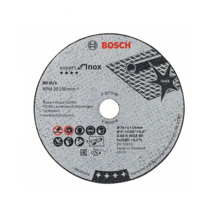 BOSCH 2608601520 rozbrušovací kotouč Expert for Inox A 60 R INOX BF; 76 mm; 1 mm; 10 mm