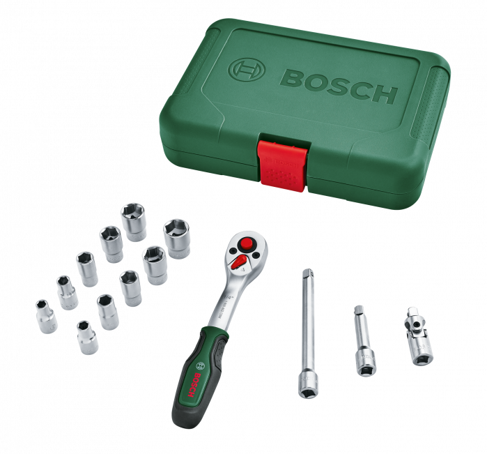 Bosch 1600A02BY0 14dílná sada nástrčných hlavic 1/4 s pohonem