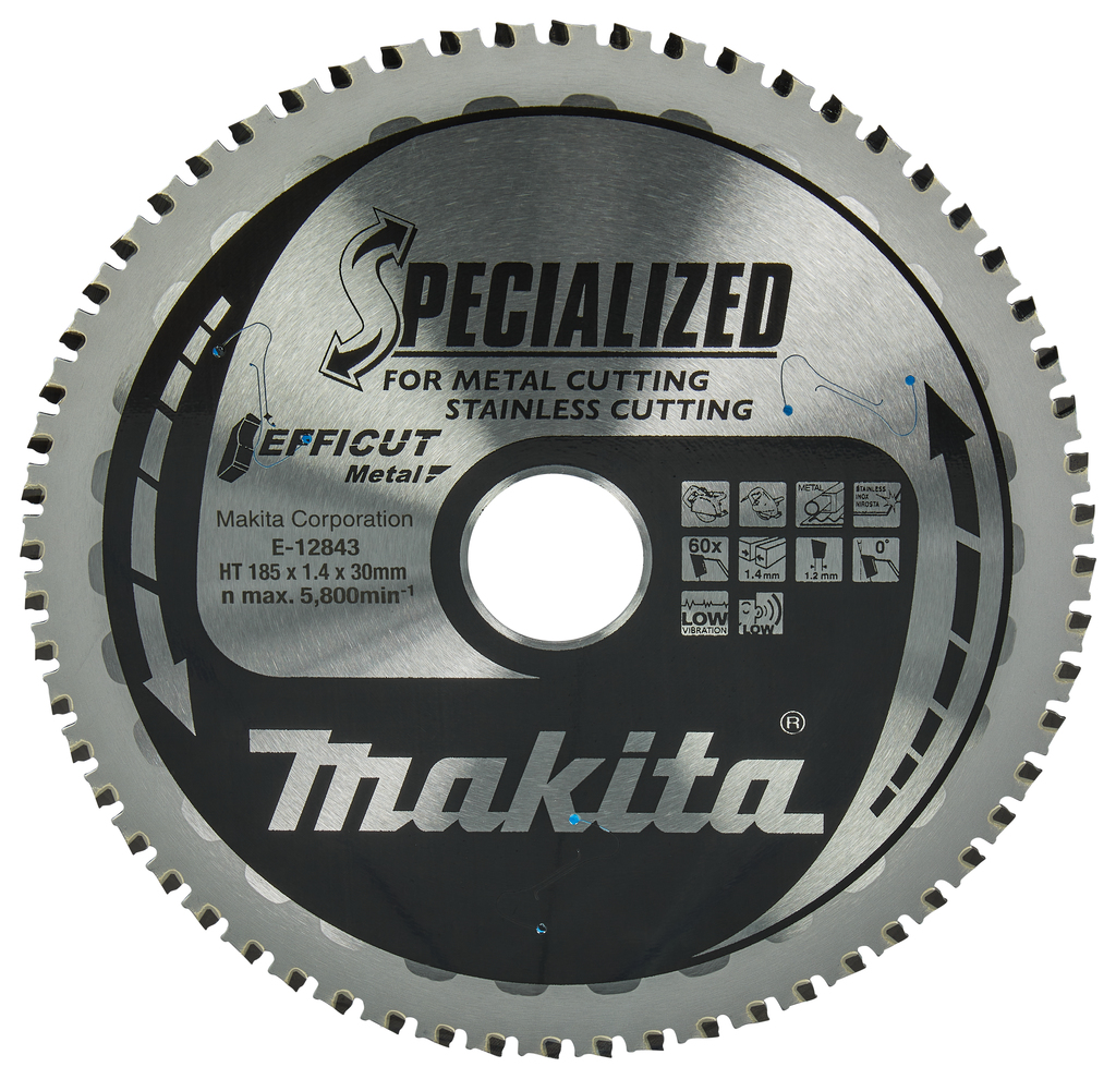 Makita E-12843 TCT pilový kotouč Efficut 185mmx30mmx60 Z kov