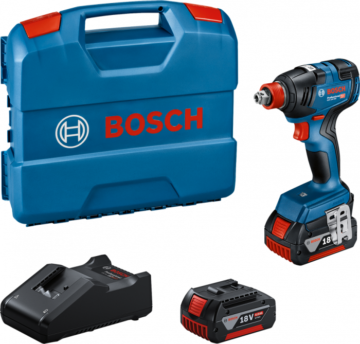 Bosch GDX 18V-200 (2x4,0 Ah) Aku rázový utahovák a kufr