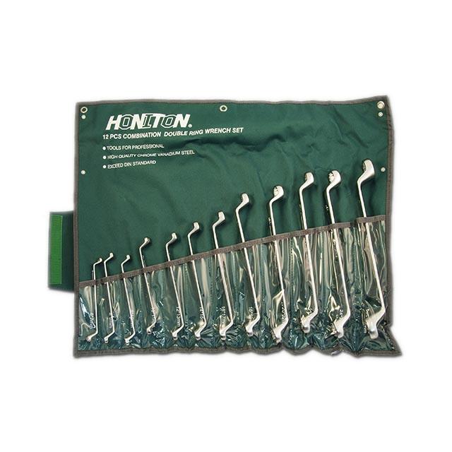 HONITON HDWP7512 Sada klíčů očkových vyhnutých 12dílů 6-32 mm matný