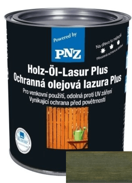 PNZ Olejová lazura PLUS gardgrün / Jedlově zelená 0,75 l