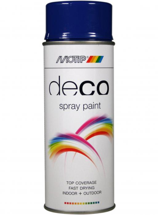 Motip DECO PAINT Acryl sprej barevný 400ml - univerzální rychleschnoucí akrylový sprej RAL 5002 lesk