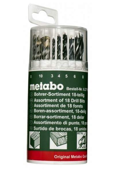 Metabo 627190 18dílná sada vrtáků dřevo | kov | beton