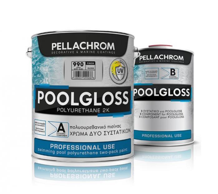 Pellachrom Poolgloss 3L světle modrá - dvousložková polyuretanová barva na plavecké bazény, betonové a laminátové bazény