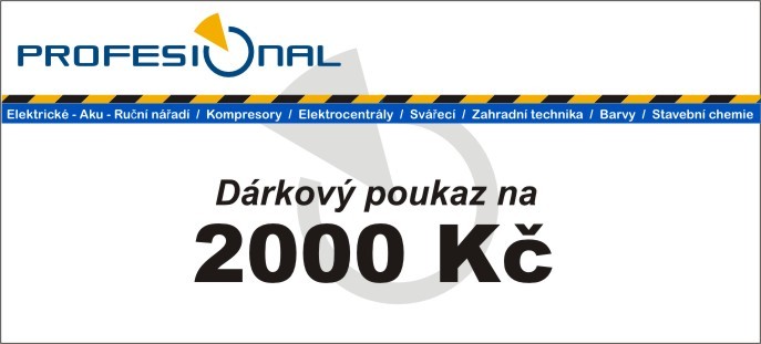 Dárkový poukaz naradiprofesional.cz v hodnotě 2000 Kč
