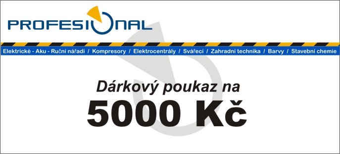 Dárkový poukaz naradiprofesional.cz v hodnotě 5000 Kč