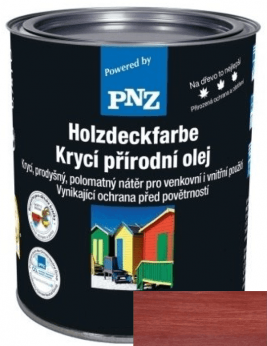 PNZ Krycí přírodní olej nordisch-rot / Skandinávská červená 0,75 l