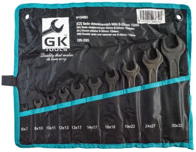 GK TOOLS P10460 Sada klíčů oboustranné 6-32 mm, 10 dílů, obal