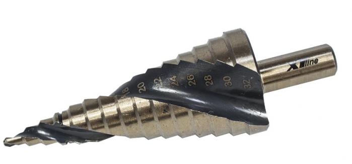 XTline XT36045 vrták stupňovitý HSS TiAIN | 10-45 mm, krok 5 mm (TRI)