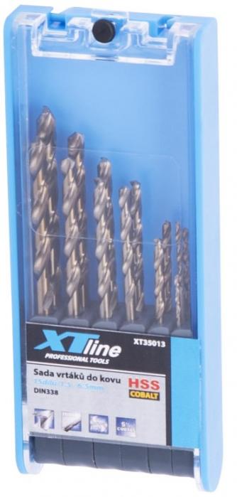 XTline XT35013 sada vrtáků do kovu cobalt HSS-Co 5 13 dílů | 1,5-6,5 mm, plastový obal