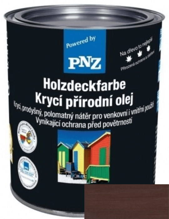 PNZ Krycí přírodní olej dunkelbraun / tmavě hnědá 0,25 l